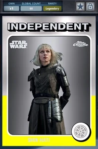 Star Wars Card Trader Chrome 2025 Legendary 1975 Tribute 75cc Shin Hati - Imagen 1 de 2