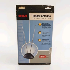 Genuine RCA ANT110 Universal UHF VHF FM Stereo Indoor TV Antenna HDTV - Picture 1 of 5