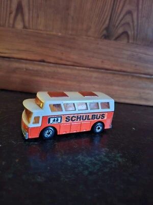 Matchbox No. 65 E Airport Coach Schulbus orange/weiß original ohne OVP - Bild 1 von 4