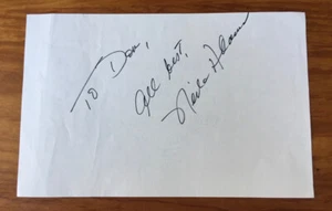 ACTRESS NEILE ADAMS HAND SIGNED AUTOGRAPHED PAPER STEVE MCQUEEN'S WIFE - Picture 1 of 1