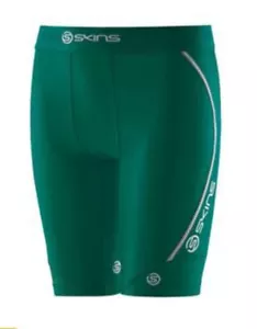 SKINS DNAMIC YOUTH COMPRESSION HALF TIGHTS - DARK GREEN | BRAND NEW - Picture 1 of 3
