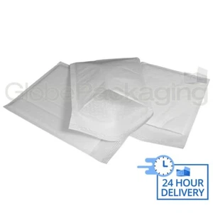 50 x K/7 WEISS GEPOLSTERTE BLASEN TASCHEN UMSCHLÄGE 340x445 mm (EP10) - 24 STUNDEN LED - Bild 1 von 5