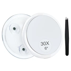 Espejo aumento 30X con ventosa, 6", ideal maquillaje y depilar cejas - Picture 1 of 12