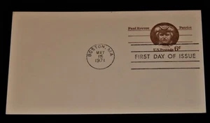 Vintage Postal Card, BOSTON, MA, FDC, 1971, 6 Cent Stamped Card, Paul Revere - Picture 1 of 3