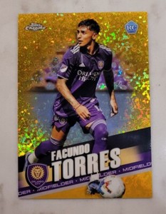 Facundo Torres 2022 MLS Topps Chrome Gold Refractor #27/50 Rookie Orlando City