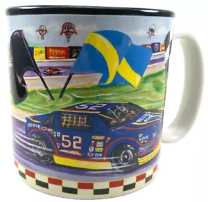 VTG Cup Mug Coffee Tea NASCAR Racing 12 oz. Multicolor Burton & Burton - Picture 1 of 8