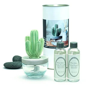 Pretty Valley Home Cactus Ceramic Diffuser Combo (Tulle Flowers) 200ml 8027  - Picture 1 of 4