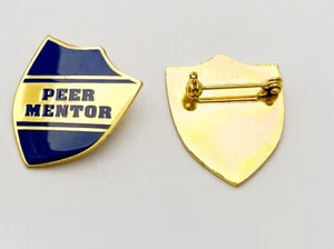 Peer Mentor Shield enamel metal School Badge - 6 colours available - Picture 1 of 7