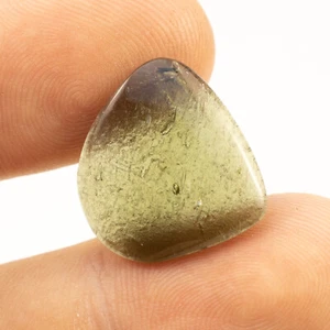 1,87g MOLDAVITE cabochon lucido lato #CM1127 - Foto 1 di 2