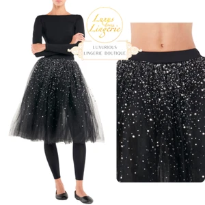 Ballerina Skirt Wolford M-L Black Crystal Skirt With 13000 Pebbles Appliqué - Photo 1 sur 3