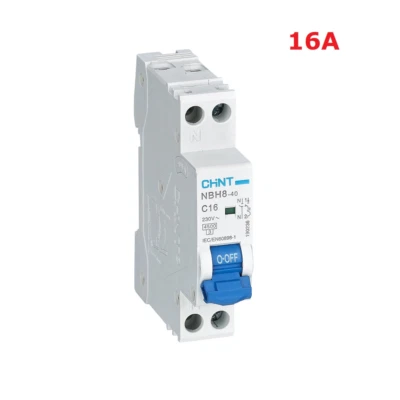 CHINT ITALIA Interruttore automatico magnetotermico 16 Ampere NBH8-40 C16 1P + N, 4,5 kA