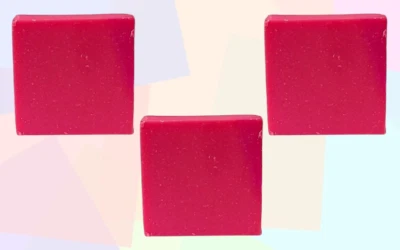 Handmade Natural Raspberry Mint Twist Bar Soap - Set of 3 | Moisturizing - Image 1 of 2
