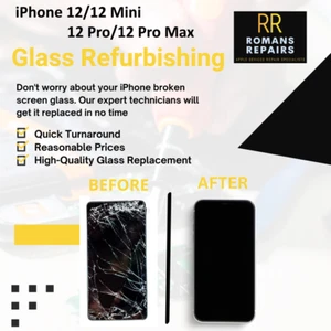 iPhone 12/12 Pro/12 Pro MaxFront Glas Ersatz Überholung Reparatur Service - Bild 1 von 6
