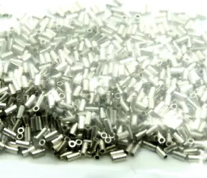 "Paquete de cuentas de tubo Heishi de plata esterlina de 1/2 oz de 1/2 oz" - Imagen 1 de 4