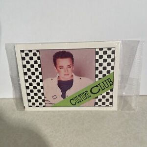 Carte scellée vintage Boy George Rock Stars Fan Club Wonder Culture Club NOS 1985