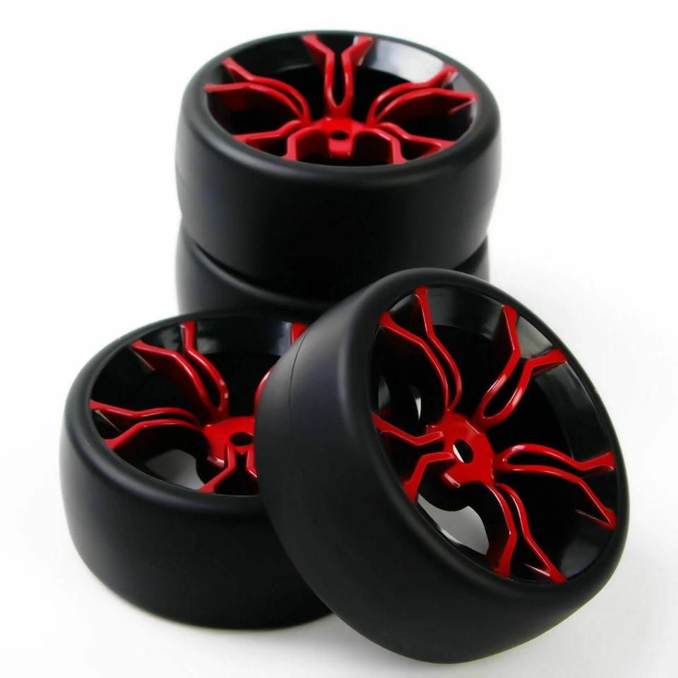 4 piezas neumáticos de deriva 1:10 en carretera rueda y llanta hexagonal 12 mm PP0477 y MPNKR para coche de radiocontrol HSP HPI Foto 1 de 4