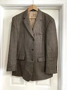 Lauren Ralph Lauren Sport Coat Mens 44R Brown Herringbone Wool Blazer Jacket - Picture 1 of 14