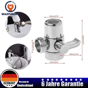 3-Wege T-Adapter Dusche Umschalt Ventil mit Absperrventil für Toiletten Bidet DE - Bild 1 von 9