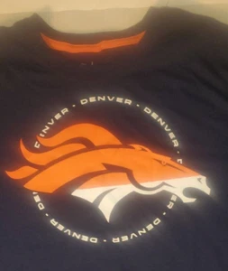 Nike Denver Broncos Logo T-shirt Adult Large Navy Blue - Picture 1 of 5