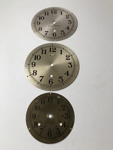 Seth Thomas Clock Dial Faces Parts Only 4 1/2" & (2) 6" - Picture 1 of 5