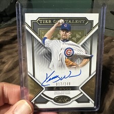 2023 Topps Tier One Kerry wood On Card Auto 017/249. T1TA-KW. Chicago Cubs