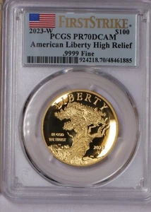 2023-W Gold American Liberty Series High Relief 1 oz. $100 PCGS PR70 Deep Cameo - Picture 1 of 2