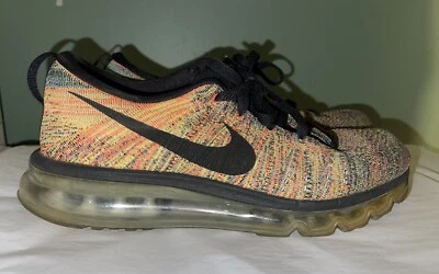 Nike Flyknit Max Vapormax Multi-Color Orange Blues Running Womens 9 Mens 7 - Image 1 of 4