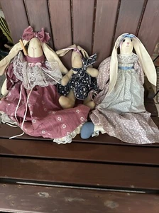 Muñecas de conejo muñecas de trapo orejas largas de colección - Imagen 1 de 10