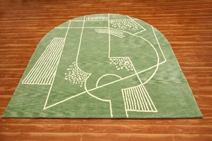 Oval Natural Hand Tufted Wool Area Rug Modern Living Room Entryway Carpets 3x5ft - Picture 1 of 9