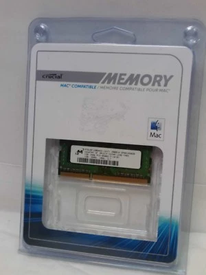 Crucial PC3-10600 1 GB SO-DIMM 1333 MHz DDR3 SDRAM Memory (CT12864BC1339) Gold  - Image 1 of 4