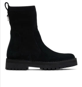 Clarks Originals Women’s Black Rock Knit Chelsea Pull Up Boots Uk 8 D / Eu 42 - Picture 1 of 6