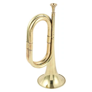 Antique Style Bugle Copper Cavalry Musical Instrument Blowing Trumpet For Band - Picture 1 of 9
