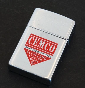 Vintage CEMCO METALS Cigarette Lighter WIND MASTER Brown Bigelow CLEVELAND OHIO - Picture 1 of 6
