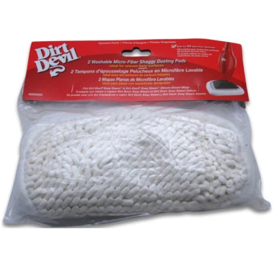Fits For Dirt Devil AD50005 Washable Micro Fiber Vacuum Steam Mop Shaggy Pad 2PK Foto 1 de 3