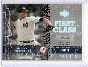 2003 Upper Deck Finite First Class /299 Roger Clemens #196 NM+ Yankees