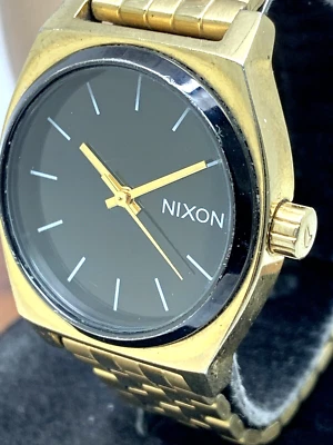 Nixon Women's Watch Happy Medium Quartz Black Dial Gold Stainless Steel 31mm - Image 1 of 4