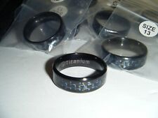 Crown Rings & Co Titanium & Carbon Fiber Inlay Mens Ring LOT OF 11