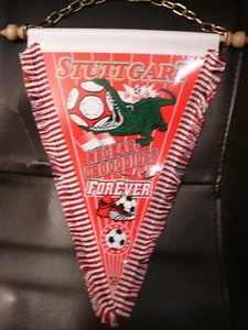 Wimpel Gottlieb-Daimler-Stadion Stuttgart Neckar Crocodiles Fussball - Bild 1 von 2