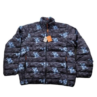 Chaqueta acolchada Tallia camuflada para hombre XL azul ajustada floral resistente al agua $198 Foto 1 de 4