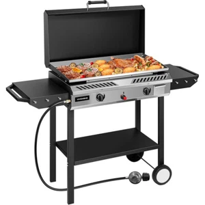 2 Burner Outdoor Griddle Station Detachable Propane Gas Stove w/ Wheels for BBQ - Picture 1 of 7