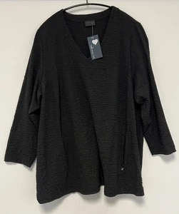 Dunkelgraues strukturiertes Top Gr. 24 UK - Q Neel nordisches Design - nagelneu mit Etikett - Bild 1 von 15