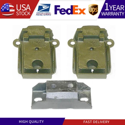 3 PCS Motor and Trans Mount Set For Chevrolet C10 Pickup 5.7L 350 Eng 1969-1972 - Image 1 of 4