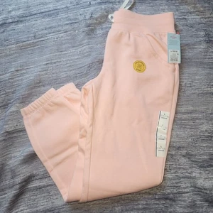 Cat & Jack Girls Joggers Sweatpants Reinforced Knee Pink Comfy Size L - Picture 1 of 6