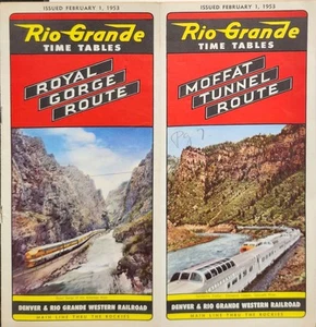 Vintage Railroad Memoriabilia Time Table February 1 1953 “Moffat Tunnel Route” - Picture 1 of 5