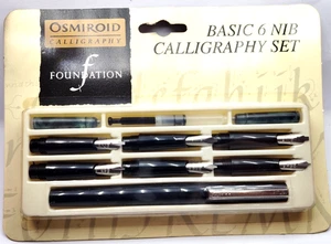Osmiroid Basic 6-Nib Calligraphy Set – Easy-Change Dip Pen Kit Sealed - Picture 1 of 14