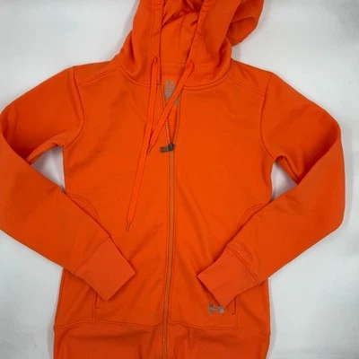 Under Armour Para Mujer UA Storm Sudadera con Capucha XS Naranja Polar Cremallera Completa Calce Suelto Chaqueta Foto 1 de 4