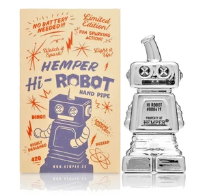 4.4” Hemper Hi-Robot Hand Pipe Hookah - Chrome Electroplated Body - New - Picture 1 of 5