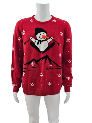 XL Pullover rot ANGELO LITRICO Weihnachten Christmas Schneemann - Bild 1 von 4