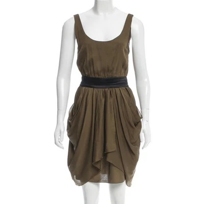 Alice + Olivia Addy Tank Dress XS 0-2 Olive Green Sleeveless - Image 1 of 4