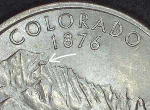 2006 Colorado State Quarter Die Chip US Error Coin 25c - Picture 1 of 6